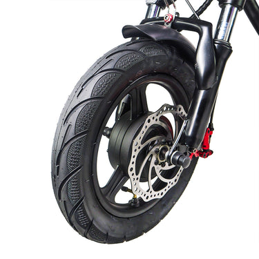 emove roadrunner seated electric scooter tire view